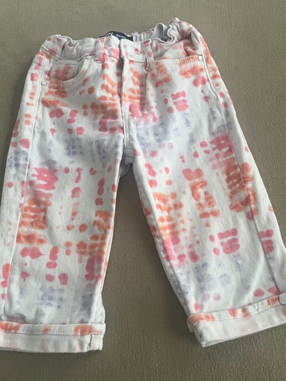 Levi's Girls White & Pink Skimmer Jeans Size 6 Reg. 110-116 sm. 5-6 Years